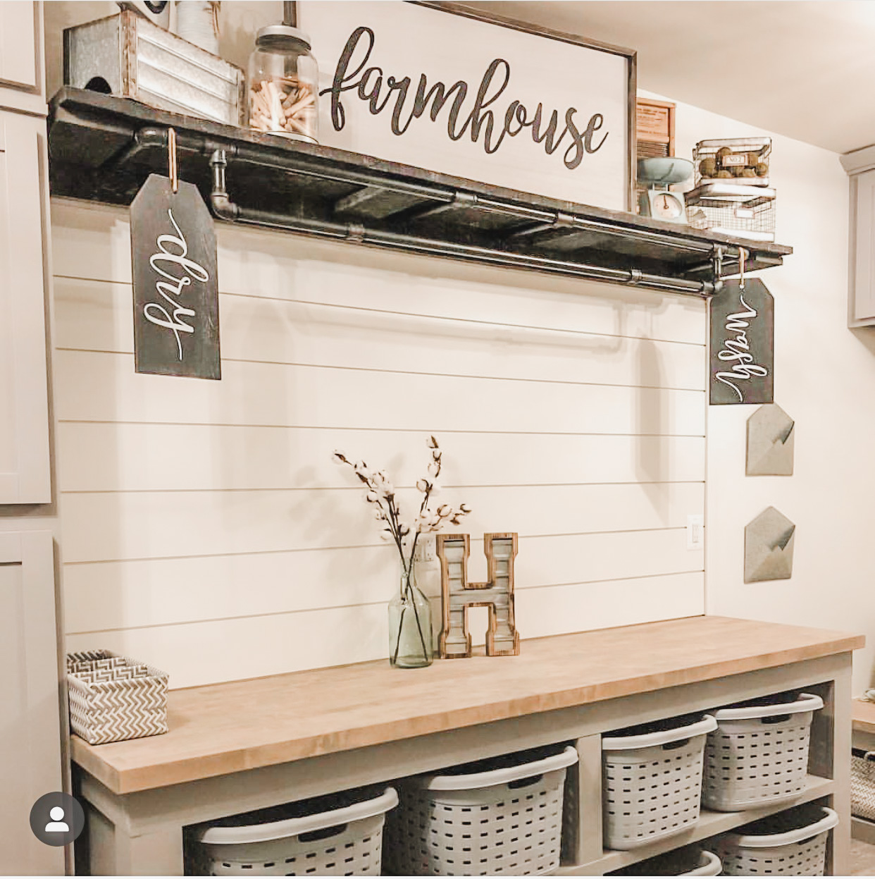 Farmhouse Laundry Room • Sugar Plum Palace